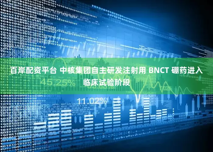 百岸配资平台 中核集团自主研发注射用 BNCT 硼药进入临床试验阶段